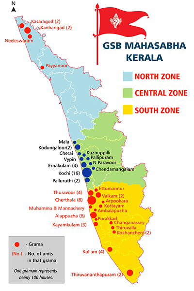 GSB Mahasabha - Kerala - Gramasabha Map